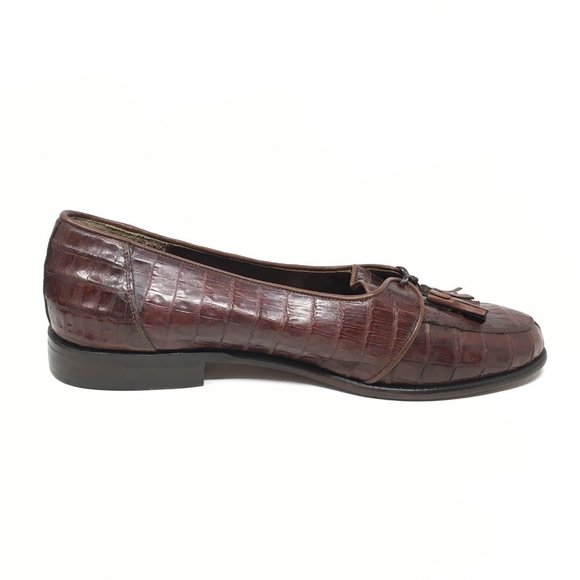 Brass Boot Loafers Shoes Size 8 Full Crocodile main image 8